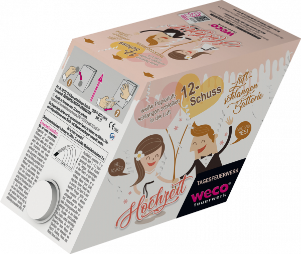 WECO Tagesbatterie Luftschlangenbatterie Hochzeit