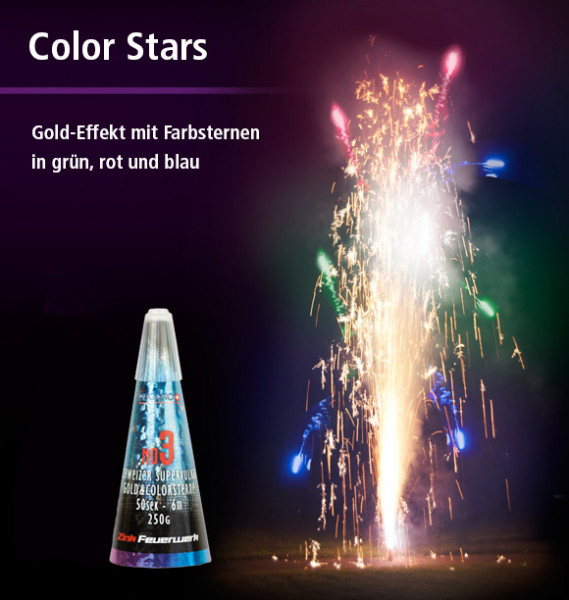 Zink Vulkan gold & Colorsterne No. 3