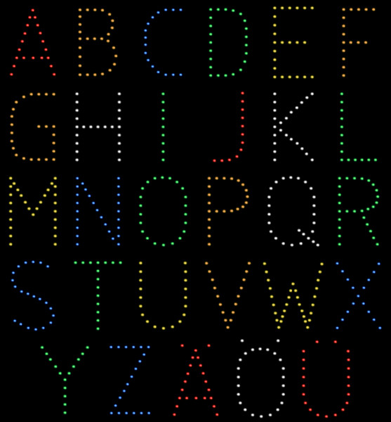 Lichterbild Buchstaben