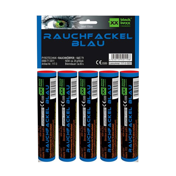 Rauchfackel blau, 5er Pack