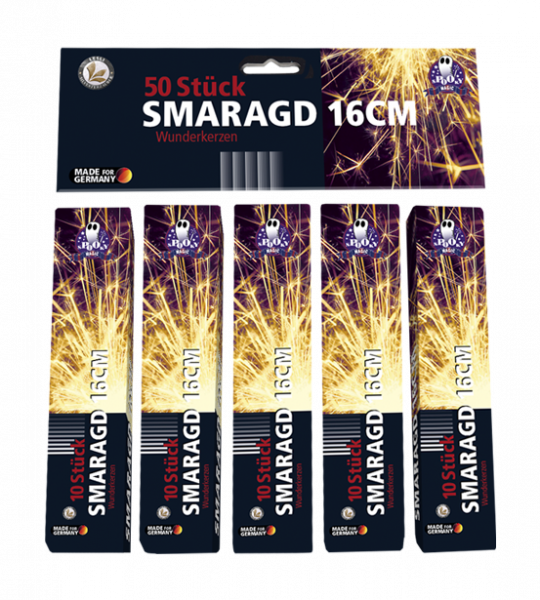 Wunderkerzen Smaragd 16 cm