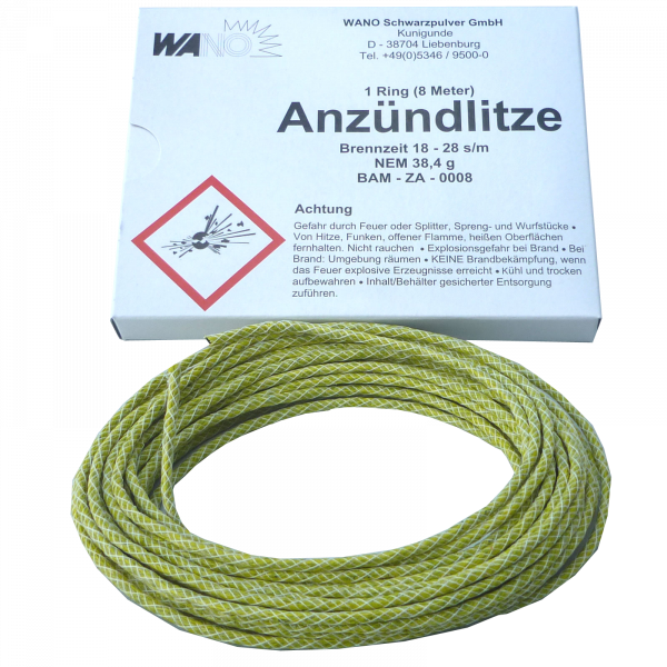 Anzündlitze Brennzeit 18-28 s/m