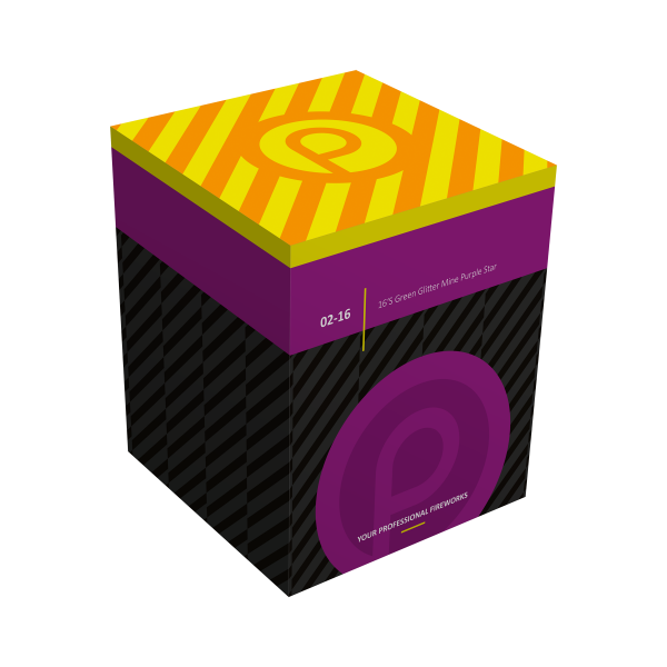 PP2-16 Green Glitter Mine Purple Star