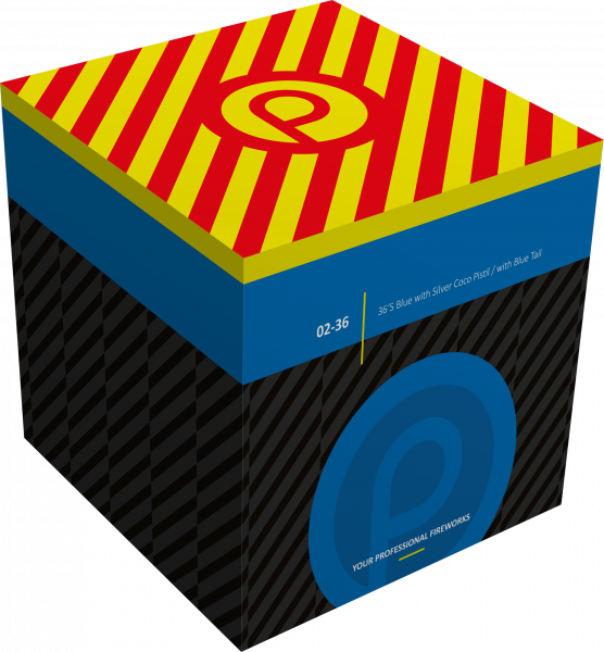 PP2-36 Blue with Silver Coco Pistil / with Blue Tail