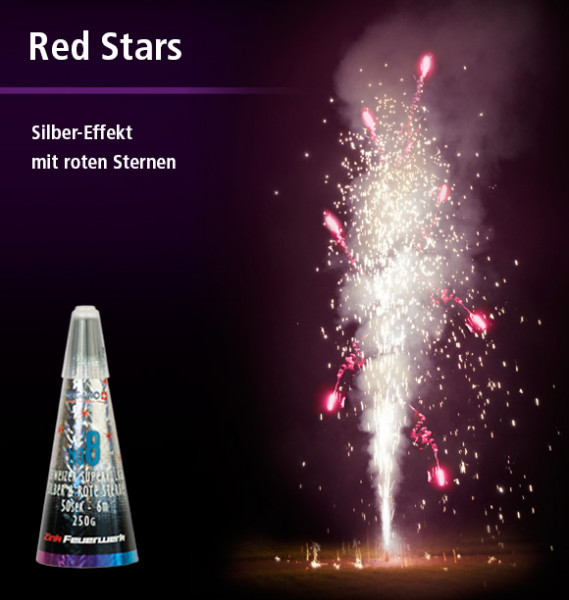 Zink Vulkan Silber & rote Sterne No. 8